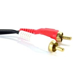 kenable Right Angle 3.5mm Stereo Jack to 2 RCA Phono Plugs Cable Gold 1m [1 metres]