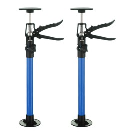 PATIKIL Cabinet Jack Support Pole,19.7" to 45.3" Telescopic 3rd Hand Support Rod with Rotating Base, 220lbs Capacity for Cabinet Jack, Drywall Jack, Cargo Bars,Blue 2 Pack