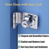 Litensh 4 Inch Right Angle Hasp Lock with Key Alike,