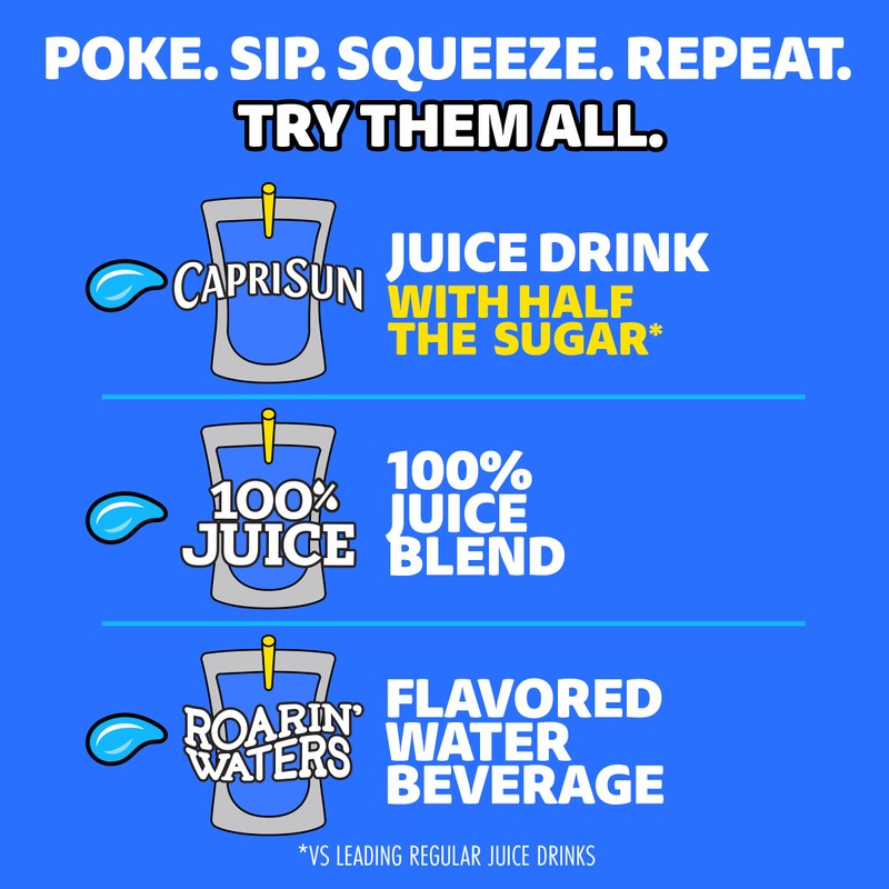 Capri Sun Fruit Punch Ready-to-Drink Juice (40 Pouches, 4 Boxes