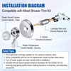 Avenuebool Single Lever Tub and Shower Rebuild Kit, Compatible with