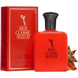 PB ParfumsBelcam Red Classic Match Eau de Toilette - Spicy Woody Amber Fragrance for Men, Long-Lasting Masculine Scent, Affordable Cologne Alternative, Signature Fragrance - 2.54 Fl Oz