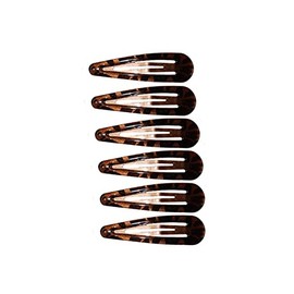 5cm Tort Brown Bendies Sleepies Snap Clips Hair Clips Slides School Colours for Women Girls by Glitz4Girlz
