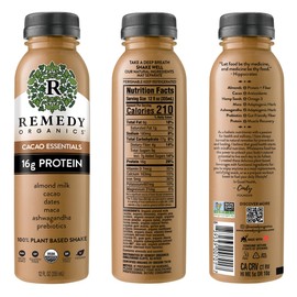 Remedy Organics Protein Variety 12-Pack | Plant Based Protein Shakes, Ready to Drink | USDA Organic, Gluten Free, Dairy Free, Soy Free