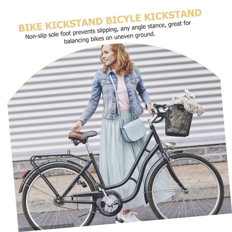 BESPORTBLE Bike Kickstand Carbon Steel Single Side Stand Folding Stand