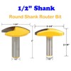 2-3/4 Inch Diameter Horizontal Crown Router Bit 1/2-Inch Shank Router