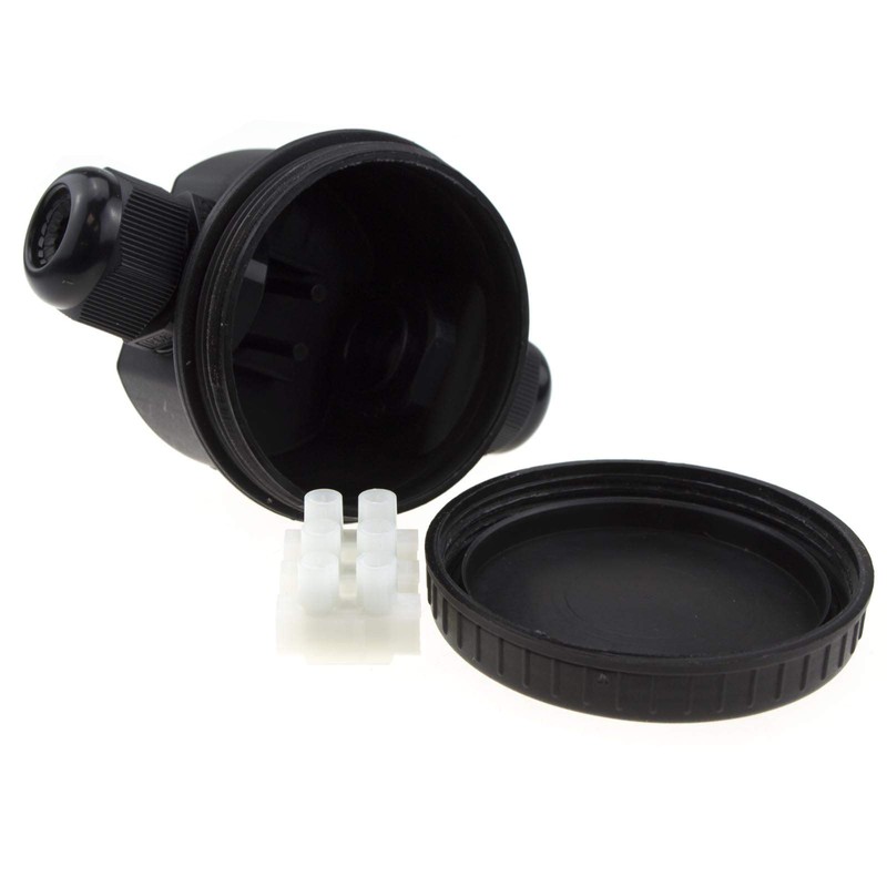 Outdoor IP65 UV Waterproof Round Crossing Box Housing For Electric