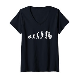 Barbiere Evolution Gift Tagliacapelli Parrucchieri Maglietta con Collo a V