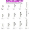 225Pcs M2 M3 M4 Stainless Steel Dowel Pins 15 Size