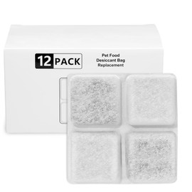 Pet Food Desiccant Bag, Compatible with Automatic Dog Feeders for PLAF001, PLAF002, PLAF101, PLAF005, PLAF006, PLAF103, PLAF203, Desiccant Bags Keep Pet Food Dry and Fresh (12Pcs)