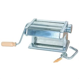TrueCraftware- Stainless Steel Manual Noodle Machine with table Clamp 8" x 8" x 5-1/2"- Adjustable Thickness Settings Manual Hand Press Pasta Maker Noodles Maker for Pasta Spaghetti Lasagna