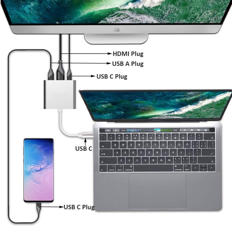 QCEs USB C to HDMI Adapter, USB-C Digital AV Multiport