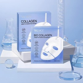Collagen Deep Hydration Mask, 6 Counts/Box, Moisturizing & Firming Facial Mask, Skin Care for Women & Men, Hydrates and Rejuvenates Face