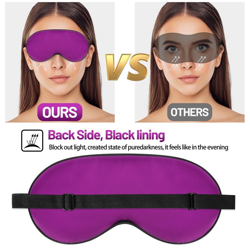 Sleep Mask, Silk Eye Mask for Sleeping with Adjustable Strap,