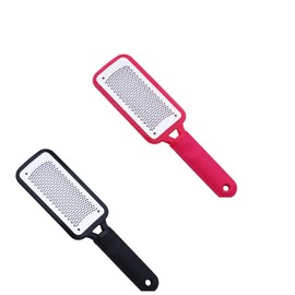 Colossal Foot File - The Original Stainless-Steel Foot Scraper, Dead Skin/Callus Remover for Feet, Foot Scrubber, Pedicure Tools for Salon-Quality Foot Care (Red and Black, One size)
