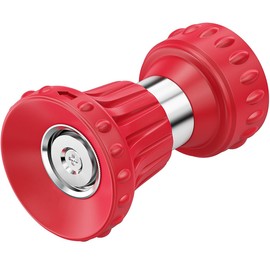 FANHAO Fireman Style Garden Hose Nozzle, Heavy Duty Fire Water Nozzle, High Power Leak Proof Adjustable Hose Sprayer Nozzle for Lawn/Garden Watering, Patio Cleaning, Car & Pets Washing | FANHAO