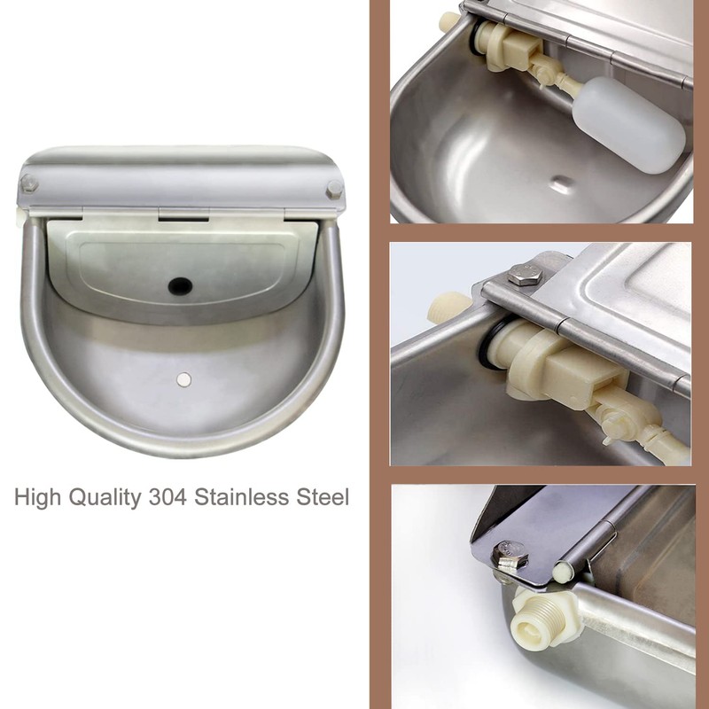 Paiaojia Automatic Water Bowl 304 Stainless Steel Pet Water Dispenser
