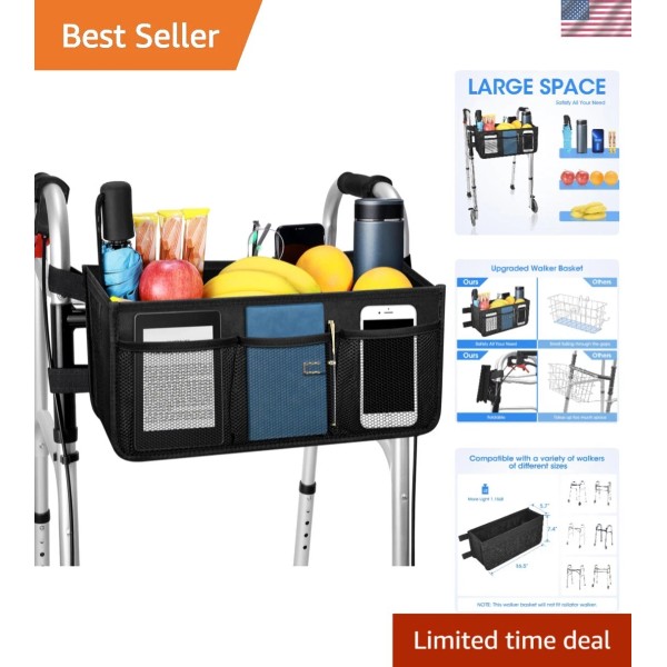 Unbranded Ultimate Walker Storage Bag with Large Capacity & Easy