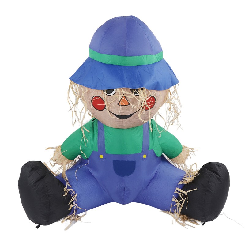 Inflatable Boy Decoration Built in LED Light Waterproof Harvest Scarecrow