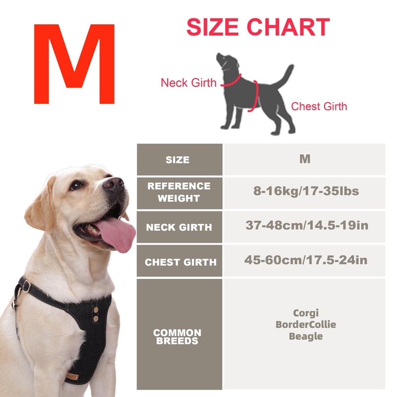 Dog Harness, No Pull Dogs Harness and Multi-Function Leash Set