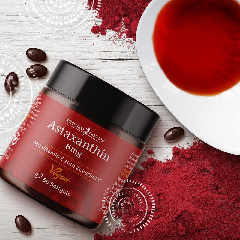 Astaxanthin Vegan - 60 Capsules for One Month - Developed