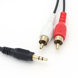 3.5mm to RCA Audio Stereo Y Splitter Cable,Gold Plated 3.5mm Male to 2RCA Male Stereo Audio Cable for Smartphones,MP3, Tablets,Speakers,Home Theater QiCheng&LYS (3.5 to 2RCA 1.5m)