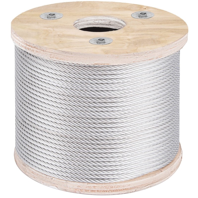 VEVOR 3/16 T304 Stainless Steel Cable 250FT, 3700 LBS Breaking