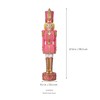 Haute Decor 37 Inch Tall Christmas Nutcracker (Pink, Gold) -