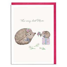 Lottie Murphy - Hedgehog & Baby Mother's Day Card - 'The Very Best Mum'