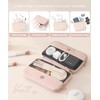 EPEDAL24 Preppy Makeup Bag, Rectangle Double Detachable Cosmetic Organizer, Clear