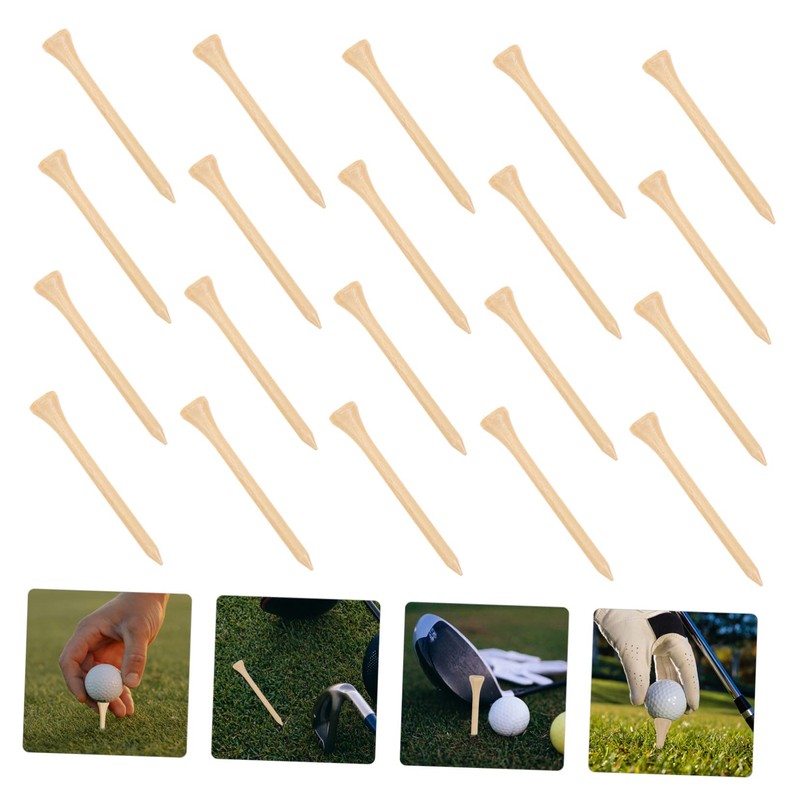 BESPORTBLE 100pcs Wooden Golf Tees for Outdoor Use Golfs Holders