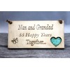 Nan and Grandad Grandparents Anniversary Gift Plaque Gift 55 Years