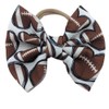 Football Bow and Nylon Headband, Handmade Bullet Fabric Sports Bow