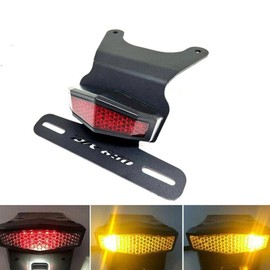WEIXINRACING License Plate Holder Rear Fender Eliminator Tail Tidy LED Integrated Tail Brake Light Indicator Turn Signal Blinker Kit Compatible with DR650 DR650S DR650SE 1996-2024 (Red)