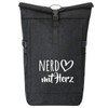 Huuraa Messenger Backpack Nerd with Heart Gift 30-44 Litres Black