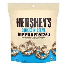 HERSHEY'S Cookies ânâ CrÃ¨me Dipped Pretzels, 8.5 Ounce