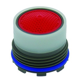 Neoperl 13 0000 5 Standard Flow Cache Perlator HC Aerator, Tom Thumb Size, 2.2 GPM, Red Dome, Honeycomb Screen, Aerated Stream, M16.5 x 1 Threads, Plastic, 0.591" Height