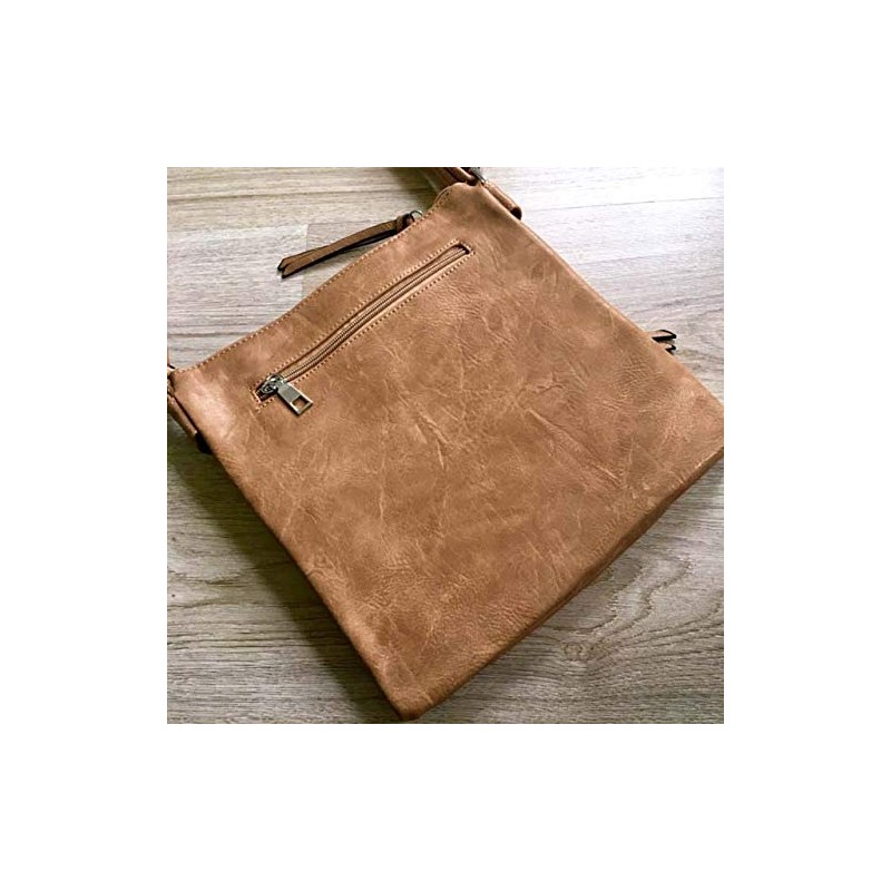 The Accessory Co. Womens Cross Body Bag Messenger Multi Compartment