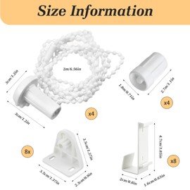 LAINIKE Set of 4 Roller Blind Brackets Window 17 mm No Drilling Replacement Parts Roller Blind Klemmfix Bracket Replacement Parts Klemmfix for Blackout Roller Blind Window Side Pull Blind White