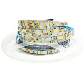 Tesfish 24 V LED Strip Light, 5 mm Wide, Natural White, 4000 K, 5 m LED Strip, 2835 IP20, 120 LEDs/M, Total 600 LEDs, LED Strip, LED Strip for Bedroom, Kitchen Decoration