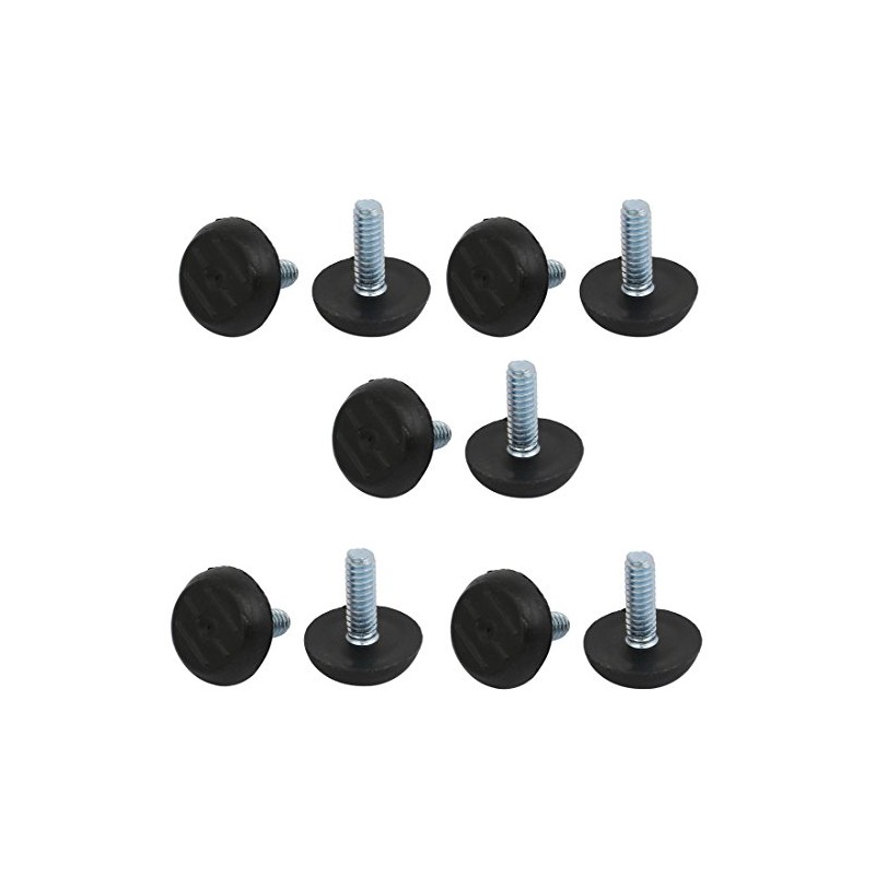 uxcell 10pcs M6x20mm Thread Adjuster Screw On Furniture Glide Leveling