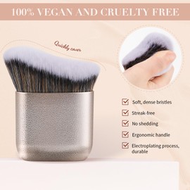 docolor Self Tanner Brush Body Makeup Brush for Flawless Face and Body Makeup, Sunless Tanner Blending Brush Body Brush for Self Tanner, Bronzer, Foundation, Vegan & Cruelty Free