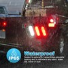 Partsam 2xRed + 2xWhite 6" 24 LED Oval Stop Turn