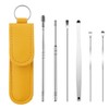 Portable Premium Ear Pick 6-Piece Set Yellow 7ea
