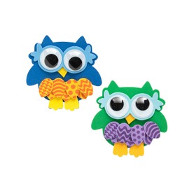 Fun Express Patterned Owl Magnet Craft Kit - Makes 12