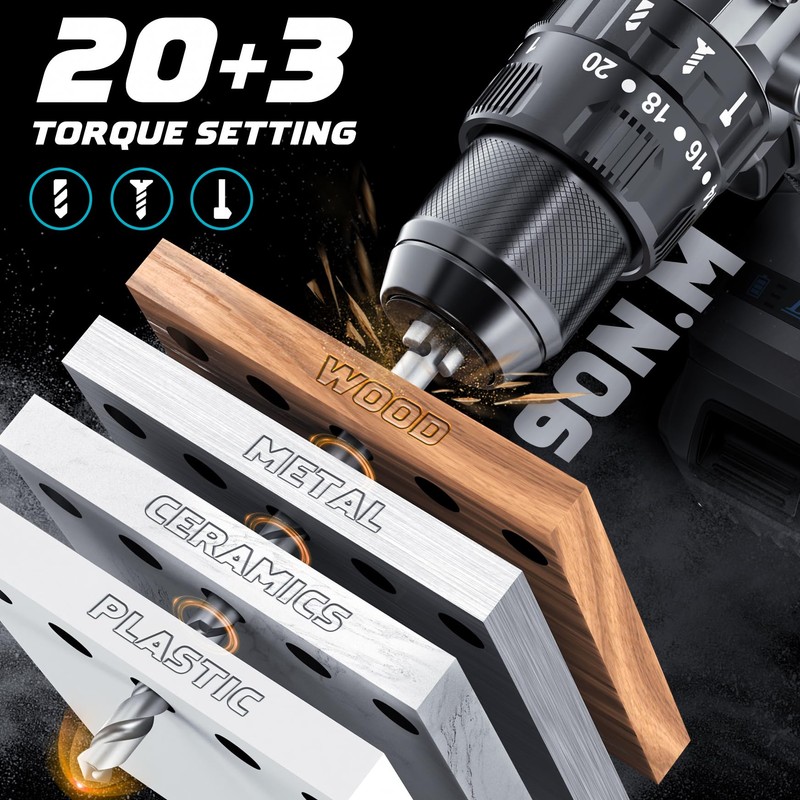 DIYtoolifz Cordless Power Drill Compatible with Makita 18v Battery: 3