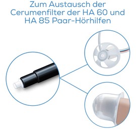 Beurer Cerumen Filter for the Care of Beurer HA 60 Pairs and HA 85 Pairs of Hearing Aids, 32 Cerumen Filters on Interchangeable Rods in Practical Storage Boxes