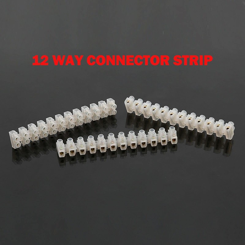 12 Way Electrical Terminal Blocks Connector Strip 15 Amp Terminal