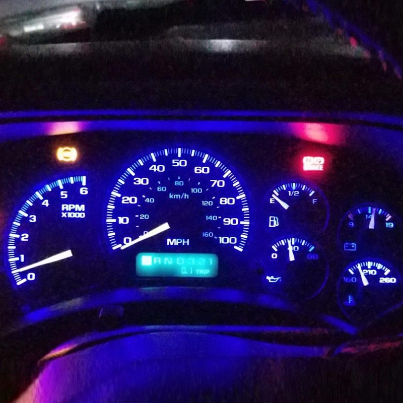 Partsam 10PCS Blue T4.7 Instrument Panel LED Light Gauge Cluster