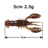 Crawworm 5cm Set of 10 Crawfish Worms Black Bass Bluegill